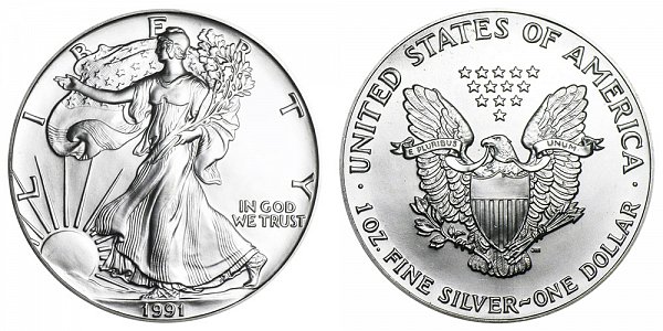 1991 American Silver Eagle 