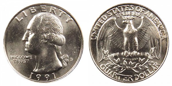 1991 D Washington Quarter 