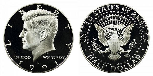1991 S Kennedy Half Dollar Proof 
