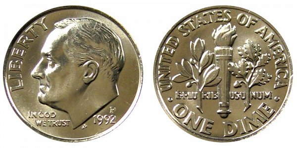 1992 P Roosevelt Dime