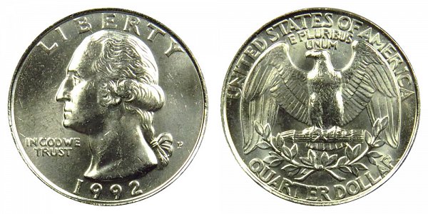 1992 P Washington Quarter 