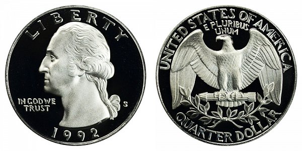 1992 S Silver Washington Quarter Proof 