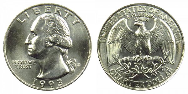 1993 D Washington Quarter