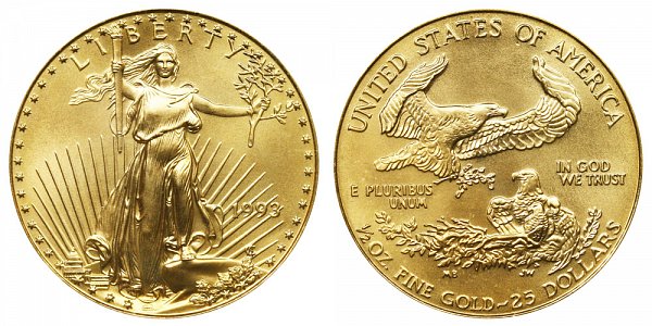 1993 Half Ounce American Gold Eagle - 1/2 oz Gold $25 