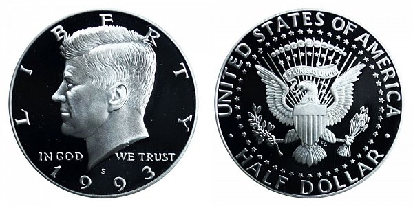 1993 S Silver Kennedy Half Dollar Proof 