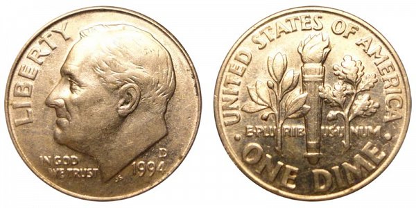 1994 D Roosevelt Dime