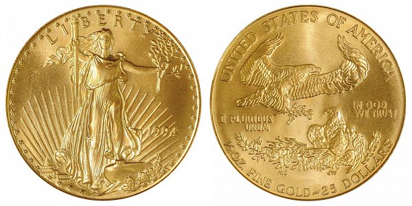 1994 Half Ounce American Gold Eagle - 1/2 oz Gold $25 