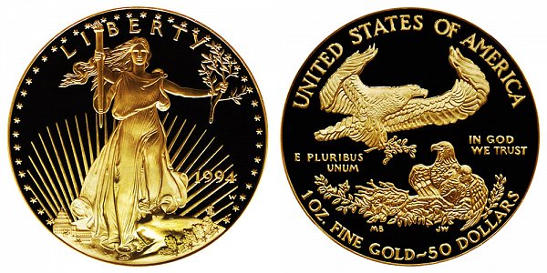 1994 W Proof One Ounce American Gold Eagle - 1 oz Gold $50 