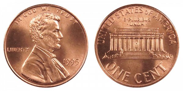 1995 Lincoln Memorial Cent Penny 