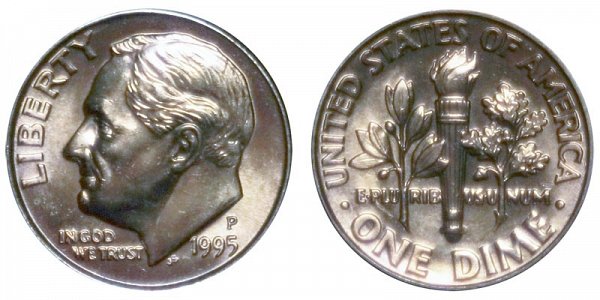 1995 P Roosevelt Dime 