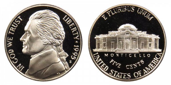 1995 S Jefferson Nickel Proof