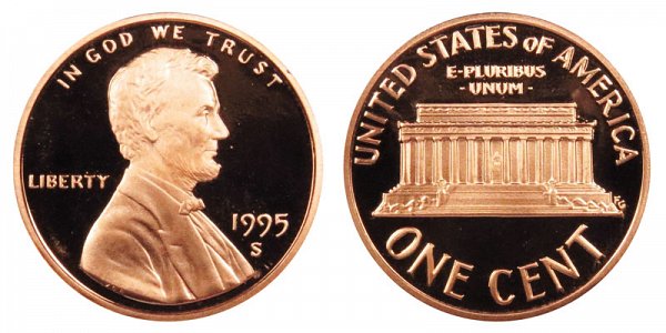 1995 S Lincoln Memorial Cent Penny Proof 