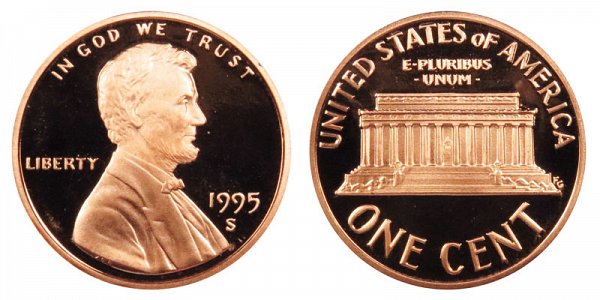 1995 S Lincoln Memorial Cent Penny Proof