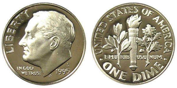 1995 S Roosevelt Dime Proof 