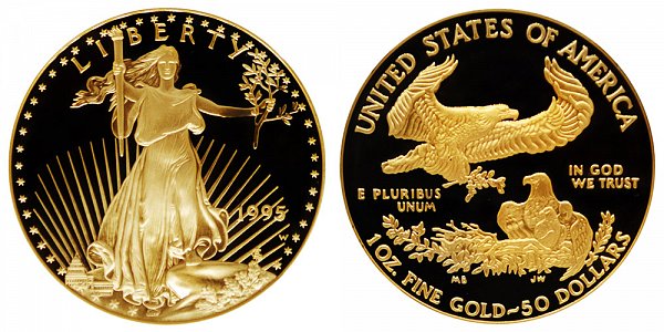 1995 W Proof One Ounce American Gold Eagle - 1 oz Gold $50 