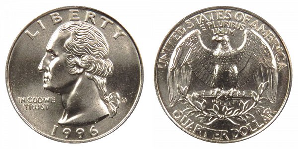 1996 D Washington Quarter 