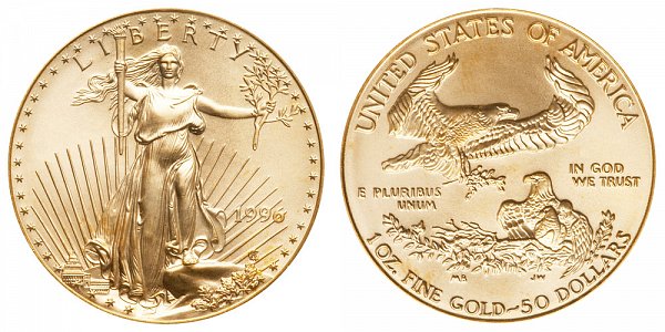 1996 One Ounce American Gold Eagle - 1 oz Gold $50 