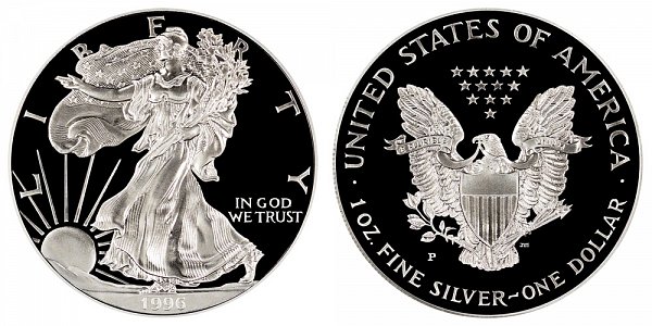 1996 P Proof American Silver Eagle 