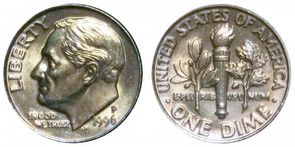 1996 P Roosevelt Dime 