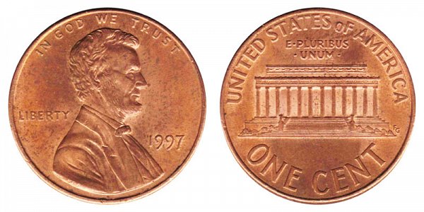 1997 Lincoln Memorial Cent Penny 