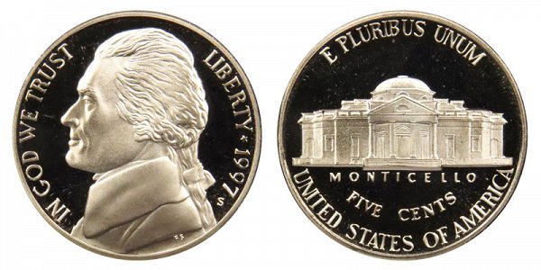 1997 S Jefferson Nickel Proof