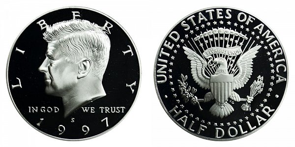 1997 S Silver Kennedy Half Dollar Proof 