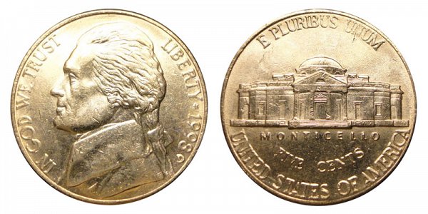 1998 D Jefferson Nickel 