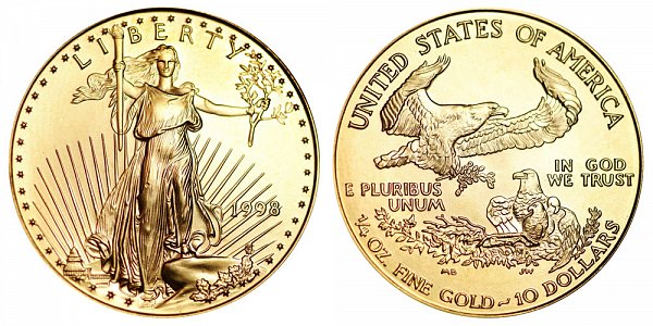 1998 Quarter Ounce American Gold Eagle - 1/4 oz Gold $10 