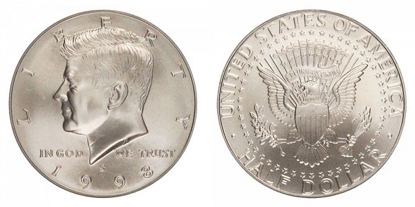 1998 S Silver Matte Finish Kennedy Half Dollar Proof 