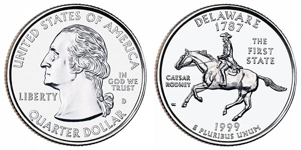 1999 D Delaware State Quarter