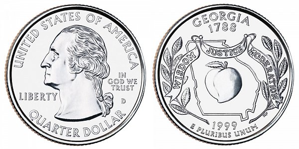 1999 D Georgia State Quarter 