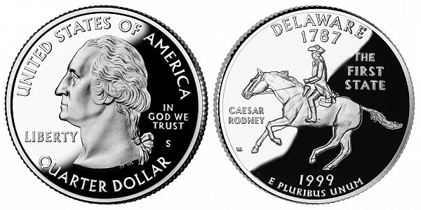 1999 S Proof Delaware State Quarter 