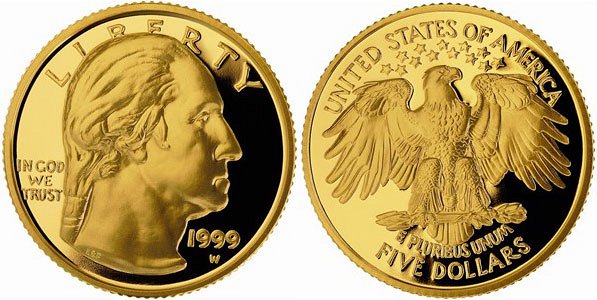 1999 George Washington Gold $5 Half Eagle