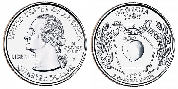 1999 P Georgia State Quarter