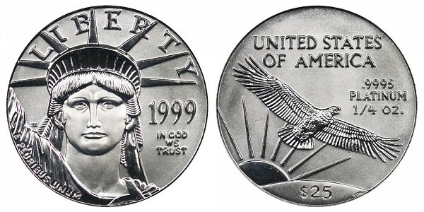 1999 Quarter Ounce American Platinum Eagle - 1/4 oz Platinum $25 