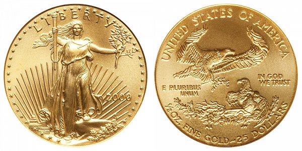 2000 Half Ounce American Gold Eagle - 1/2 oz Gold $25 