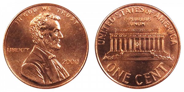 2000 Lincoln Memorial Cent Penny