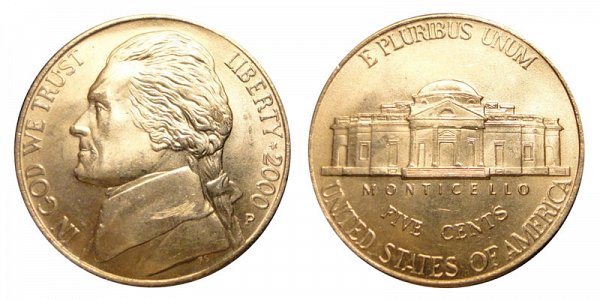 2000 P Jefferson Nickel