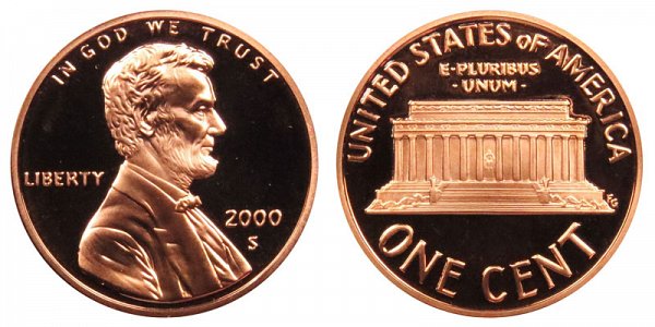 2000 S Lincoln Memorial Cent Penny Proof 