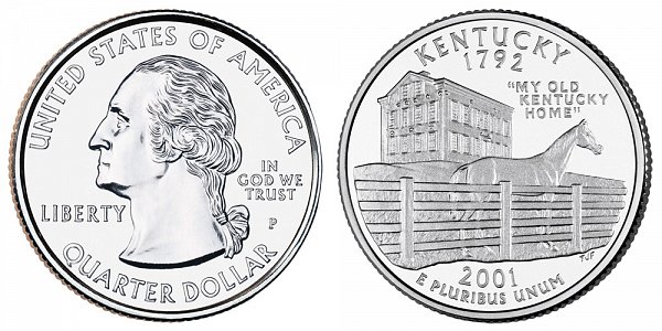 2001 P Kentucky State Quarter 