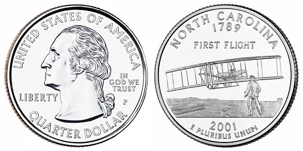 2001 P North Carolina State Quarter