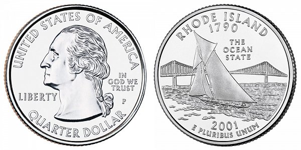 2001 P Rhode Island State Quarter