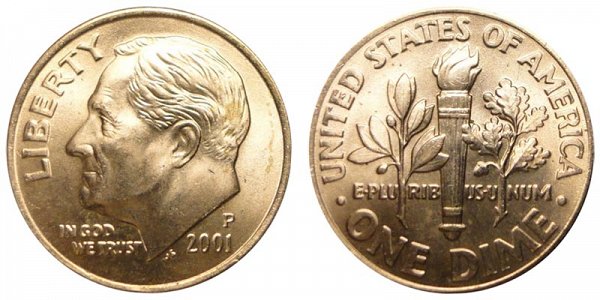 2001 P Roosevelt Dime