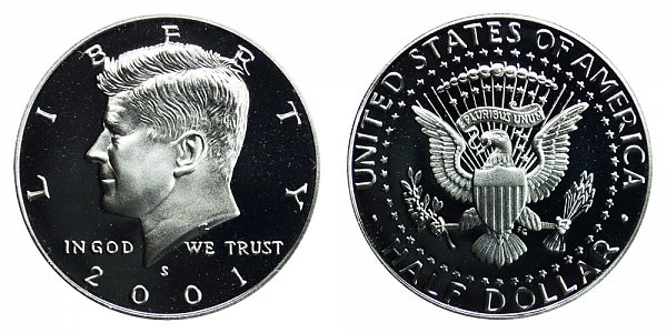 2001 S Silver Kennedy Half Dollar Proof