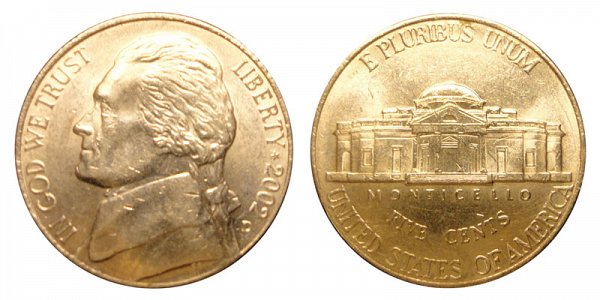2002 D Jefferson Nickel 