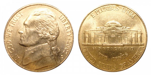 2002 D Jefferson Nickel