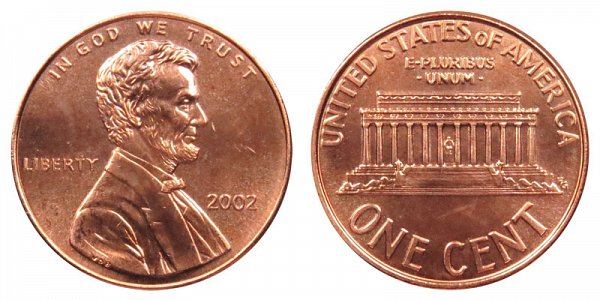 2002 Lincoln Memorial Cent Penny