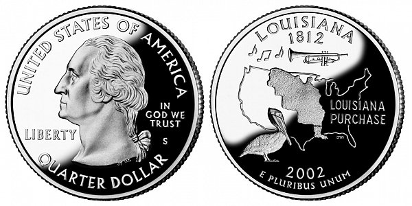 2002 S Proof Louisiana State Quarter