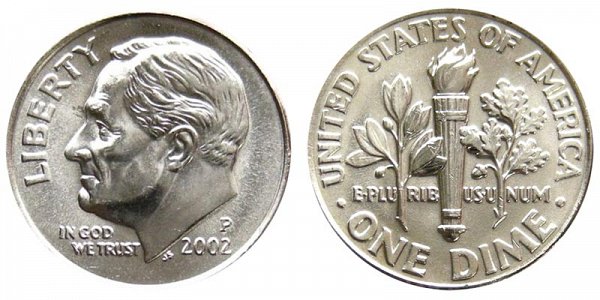 2002 P Roosevelt Dime 