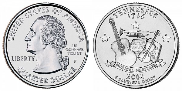 2002 P Tennessee State Quarter 